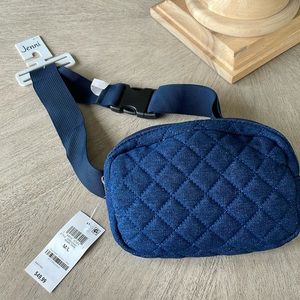 Jenni Quilted Denim Belt Bag NWT